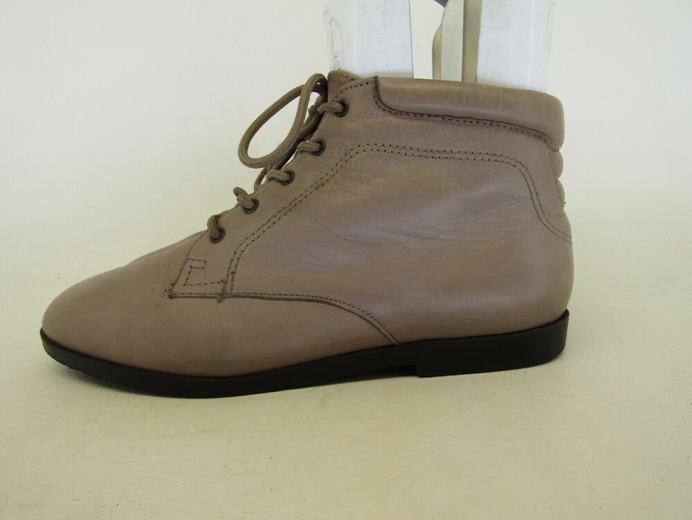 Danexx Womens Size 6 M Brown Leather Laces Ankle Comfort Shoes Bootie